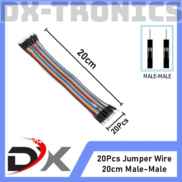 Kabel Jumper Male to Male dupon MM 20cm 20pcs