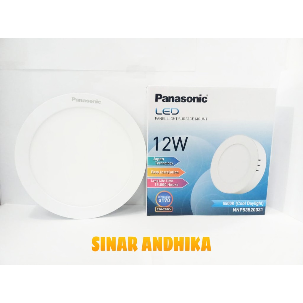 LAMPU LED PANEL OUTBOW BULAT PANASONIC 12 WATT NNP 53520/NNP 53500