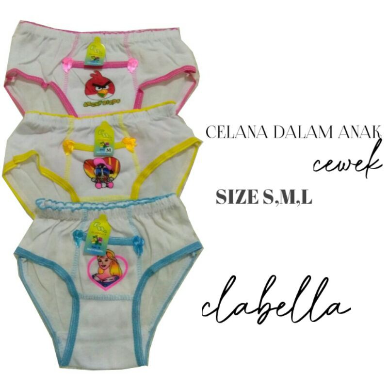 CELANA DALAM ANAK CLABELLA/CELANA DALAM ANAK PEREMPUAN CEWEK/CD ANAK CEWEK/