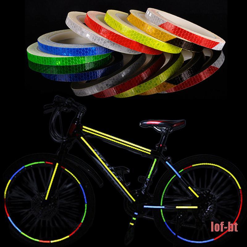 Lof Auto Bicycle Accessories Bike Reflective Stickers Strip Bicycle Wheel Sticker Shopee Indonesia