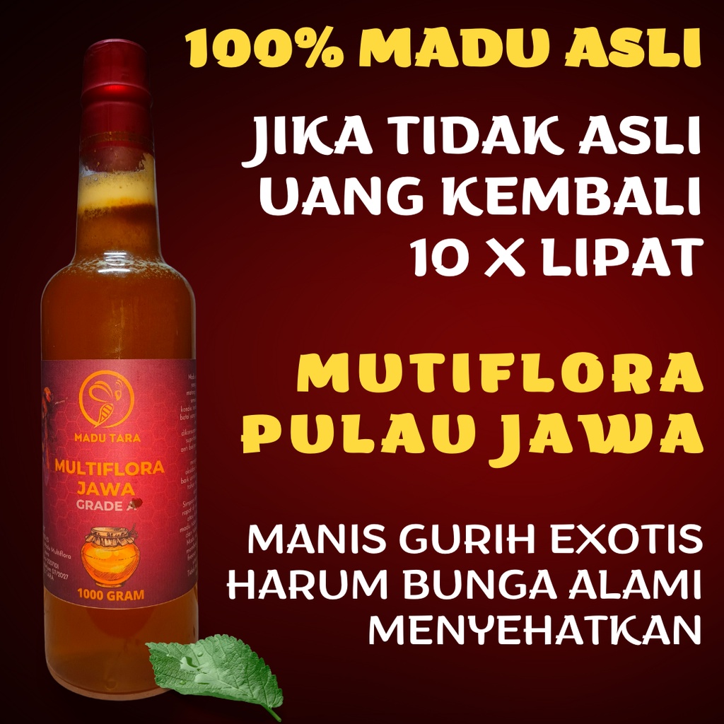 MADU NEKTAR MULTIFLORA JAWA MADU ASLI MENTAH MURNI RAW HONEY MADU TARA