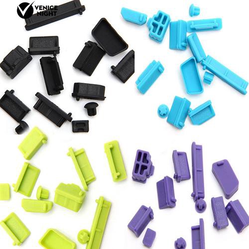 13Pcs Plug Stopper Anti Debu Bahan Silikon for Laptop Notebook