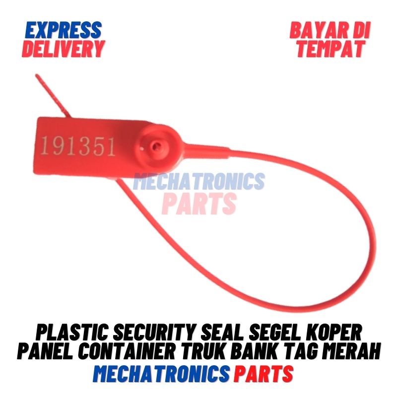 [DEV-9202] PLASTIC SECURITY SEAL SEGEL KOPER PANEL CONTAINER TRUK BANK TAG MERAH