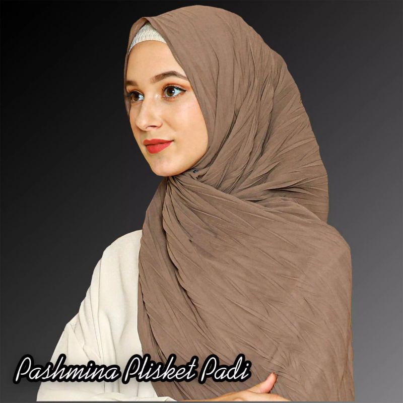 PASHMINA PLISKET CERUTY PADI / PASHMINA TERBARU / PLISKET ZIG ZAG