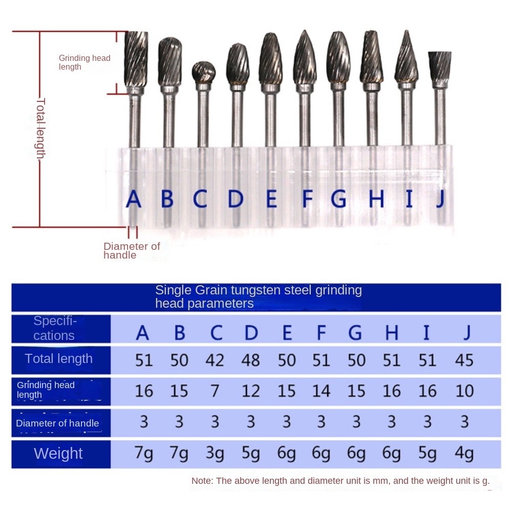 Populer Carbide Rotary File Milling Cutter Polishing Head Kepala Gerinda Tungsten Steel