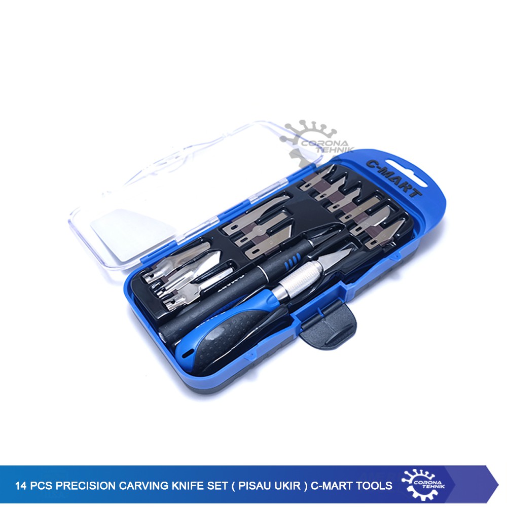 14 Pcs Precision Carving Knife Set ( Pisau Ukir ) C-Mart Tools