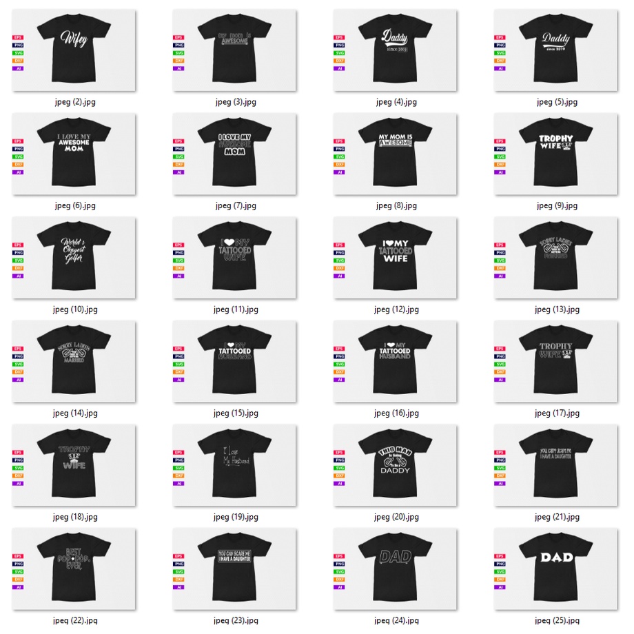 50 T-Shirt Designs Today's Quote Vol 4