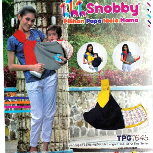 Gendongan samping topi polos Snobby line series TPG1645