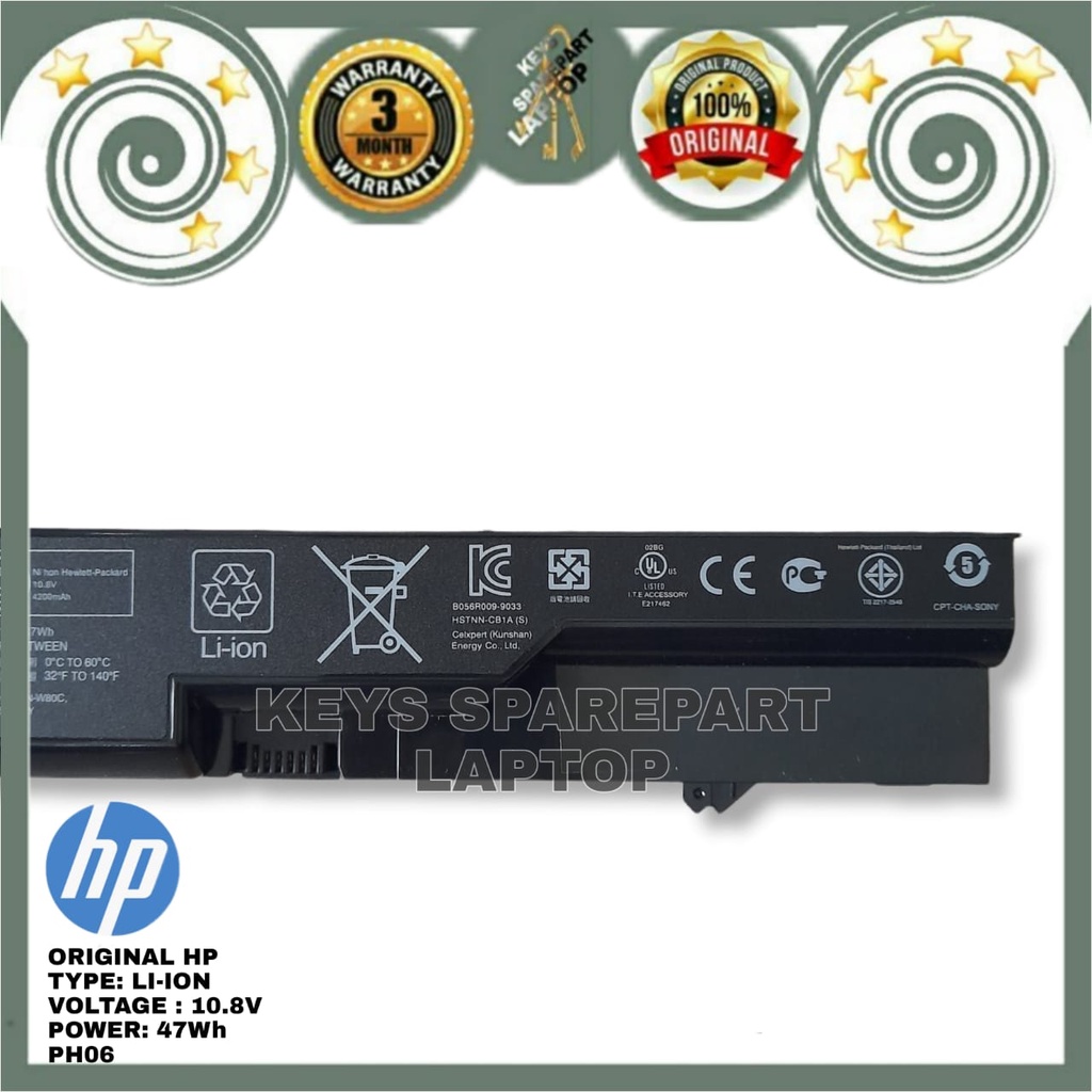 Baterai Battery Batre Laptop HP Compaq 421 425 620 621 625 Probook 4420S 4320T 4320S 4420 CQ420 420 320 321 325 326 PH06 Original