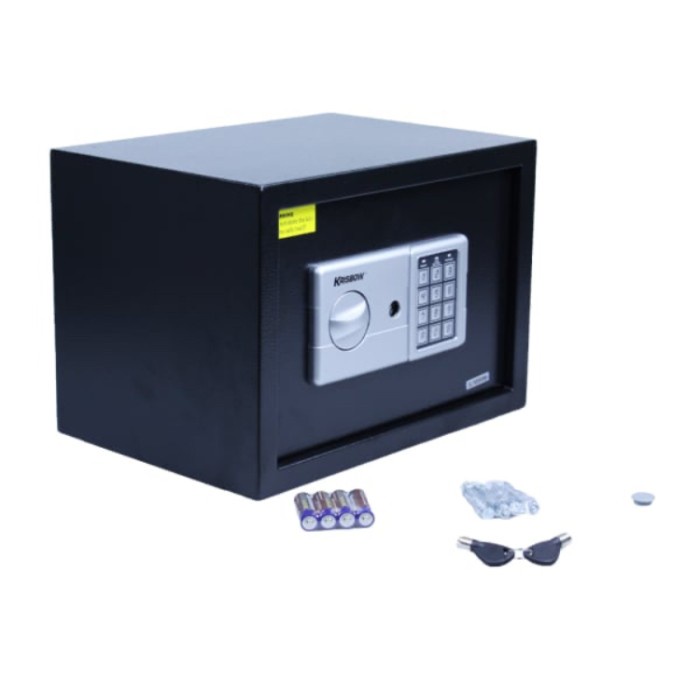 Brankas Krisbow 25Ek Hitam Cashbox Safety Uang