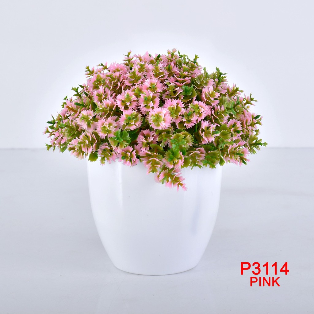 COD / HMPU  POT TANAMAN  BUNGA HIAS DEKORASI RUANGAN BUNGA PLASTIK HIAS P3114-7