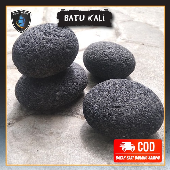 Batu Kali - Batu Hias Dekorasi Aquascape Batu Pembersih Daki Pengosok Kulit Mati Lulur Mati Hiasan Alami Kolam Ikan River Stone