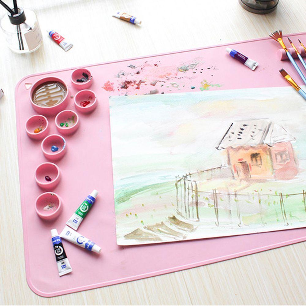 Lanfy Kids Painting Pad Non Stick Tahan Lama Dicuci Seni Antilengket Silikon Lembaran DIY Graffiti Membuat Perhiasan Cetakan Bantalan Doodle Serbaguna Tikar