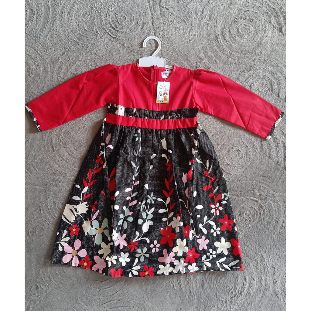 Gamis Katun anak Merah