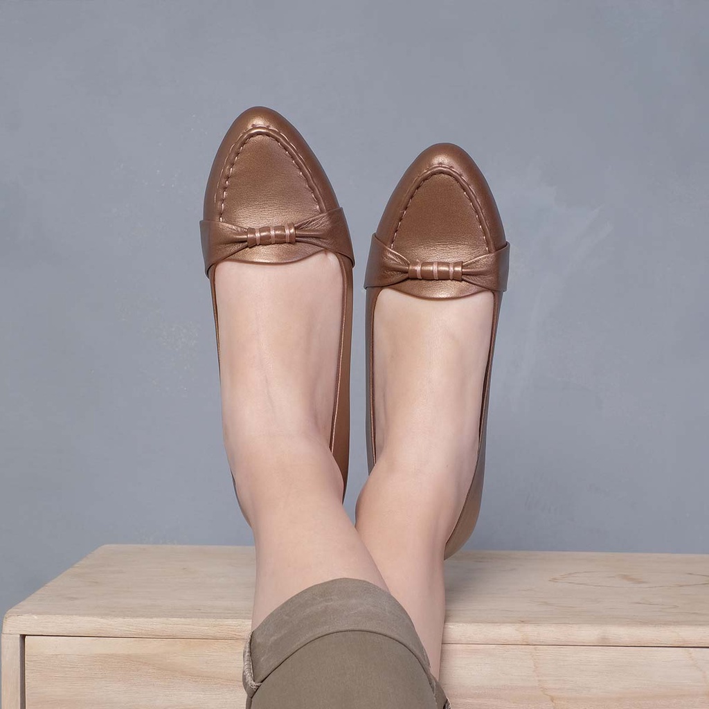 Shoeka - Misel Flats Brown Metallic