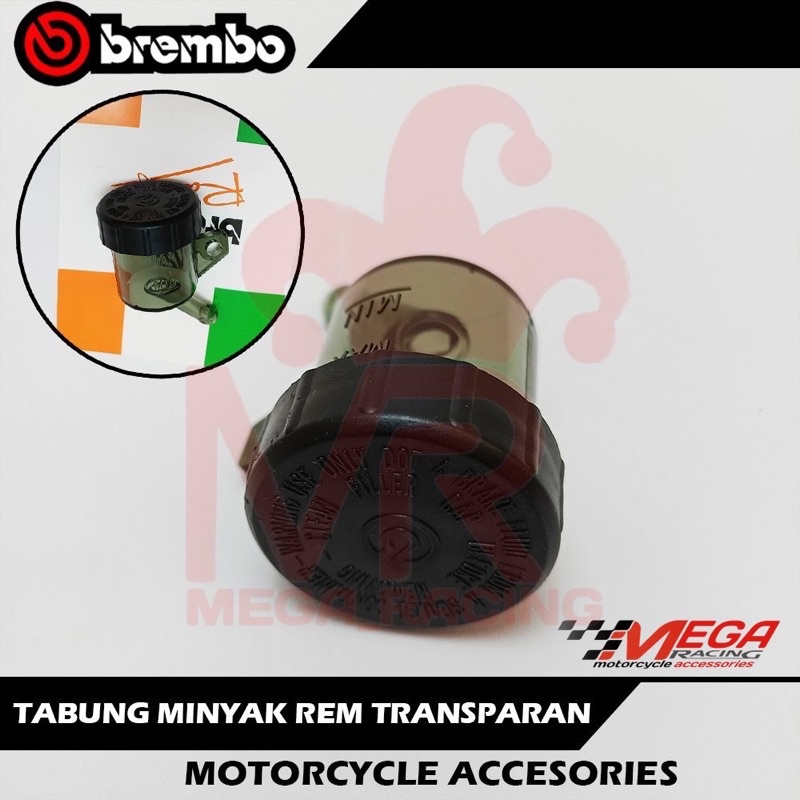 TABUNG MINYAK REM MINI SMOKE | BISA DIPASANG DEPAN &amp; BELAKANG - UNIVERSAL MEGA PRO , PCX,CBR150R,NMAX,SATRIA,FU,NINJA,R,RR,ADV,LEXY,JUPITER,MX,VIXION,CBR,CB,XRIDER,BEAT,MIO,SCOOPY,VARIO,VEGA,ZR,TABUNG MINYAK MASTER REM / TONJOKAN MASTER REM BOTOL OLI REM