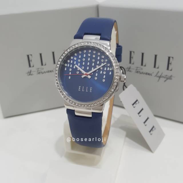 JAM TANGAN WANITA ELLE ELL23007 BLUE SILVER ORIGINAL