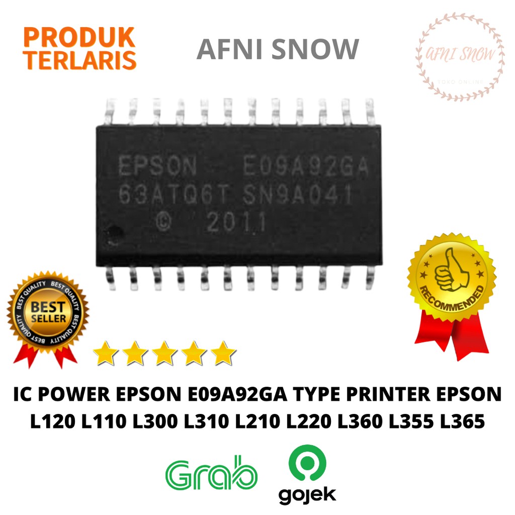 IC Power Epson E09A92GA Type L110 L120 L210 L220 L300 L350 L360 L365