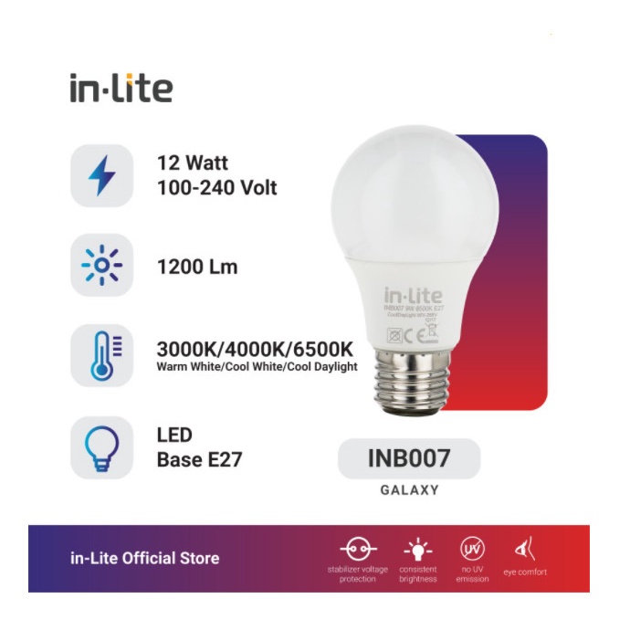 Bohlam IN-Lite LED Bulb 12 Watt INB007