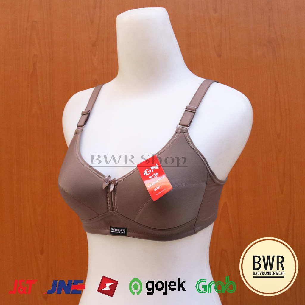 Pilih Warna BH Golden Nick 364 Bra Wanita Busa Tipis Tanpa Kawat Kait 2 BH GN K364 - Bwr
