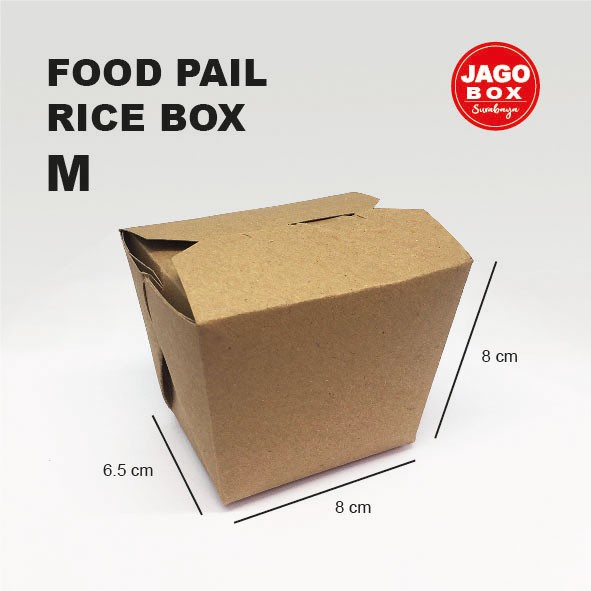 Food Pail  M Kraft Lunch Box / Kemasan - Kotak Makanan Take Away