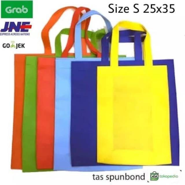 

MINIMAL ORDER 12 PCS !! Tas Kain Spunbond HLS 25x35cm | Tas Kain Goodiebag Ukuran S