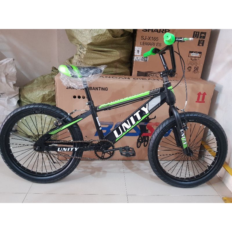 Sepeda BMX 20 inch UNITY ( BAN JUMBO ) ( Warna Hijau / Green )