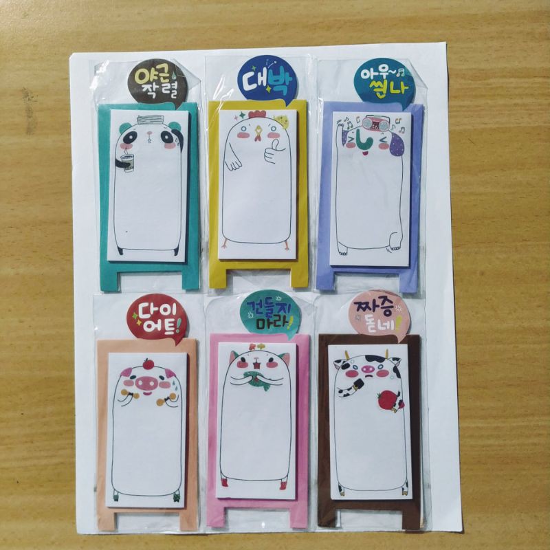 

standing sticky note / post it / Korean memo catatan kertas tempel Cute Animal