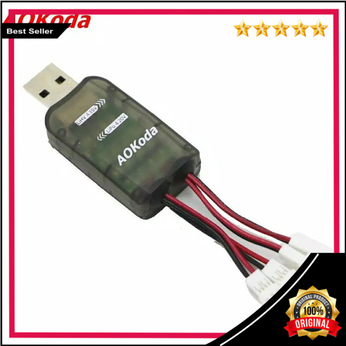 Original Aokoda CX405 Micro USB Charger Lipo 1S Asli Resmi murah