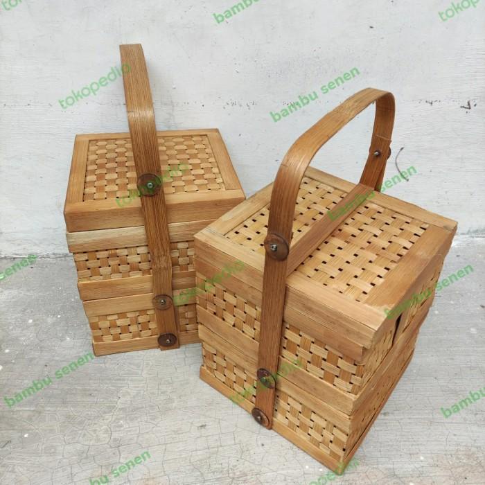 

Terlaris rantang bambu 25cm Rantang Rantang Bambu Kotak 20Cm Susun 2 langsung pengrajin