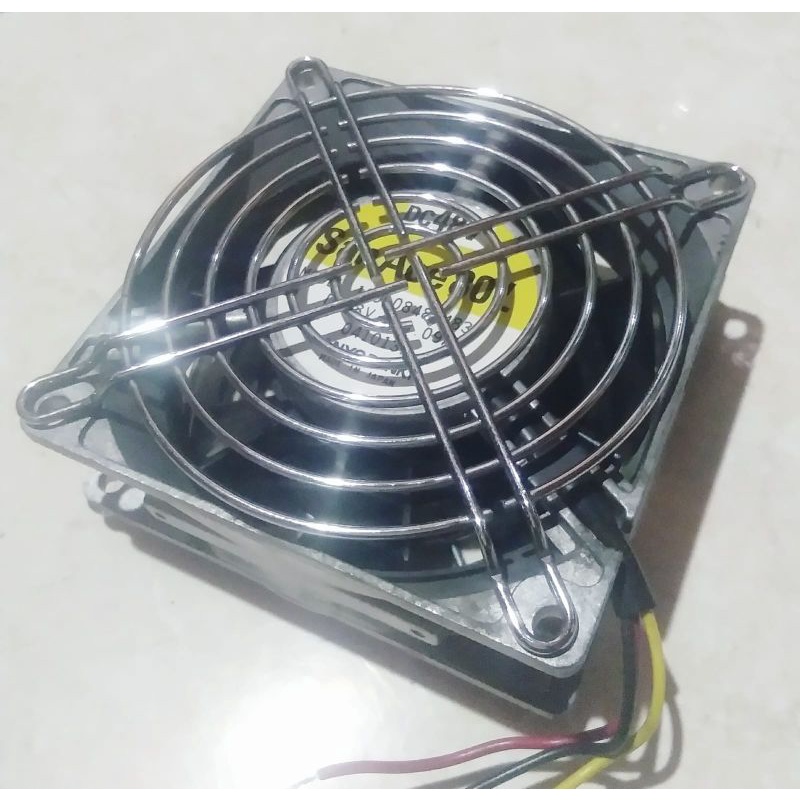 KIPAS FAN PANEL DC48V 0,09A - UKURAN 8CM BODY DIRAL  MEREK SANYO DENKI MADE IN JAPAN