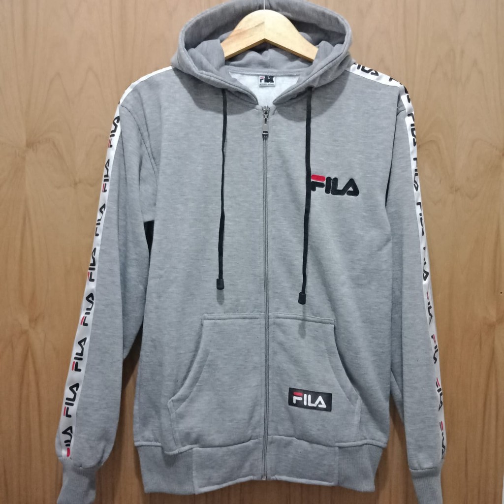 fila hoodie silver