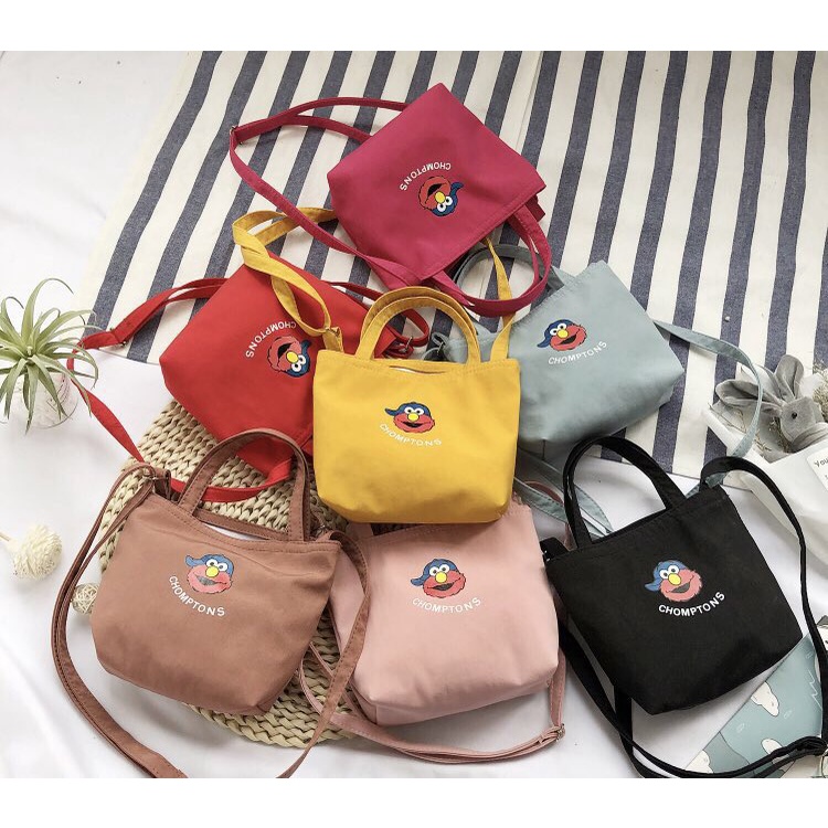 Tas selempang kanvas mini - Selempang wanita kanvas 2inl 1159-6