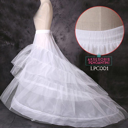 [READY STOCK] ROK DALAMAN PETTICOAT EKOR GRADE A ROK NGEMBANG PUTIH LPC001