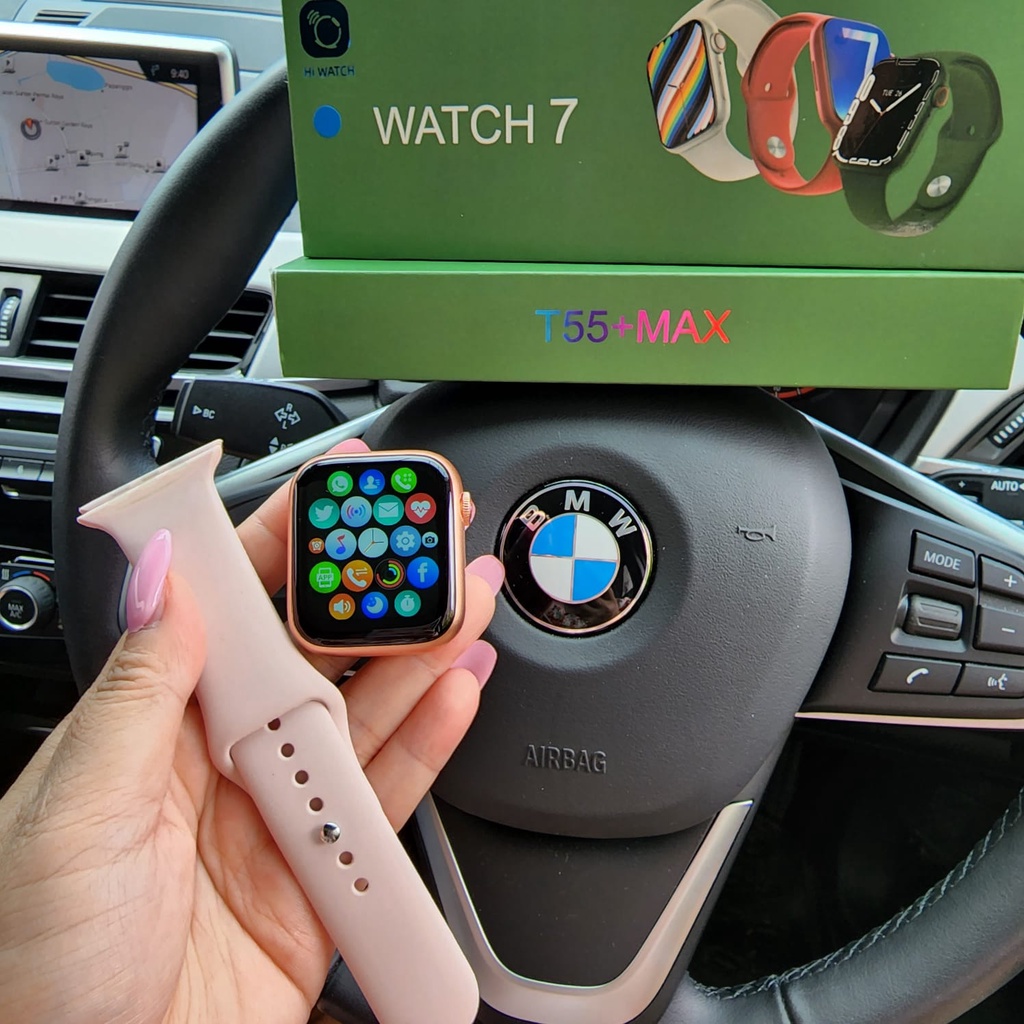 Smartwatch T55 PLUS MAX SERIES 7 / T700 jam tangan pintar T500 plus Hiwatch Series 6 Smartwatch Full