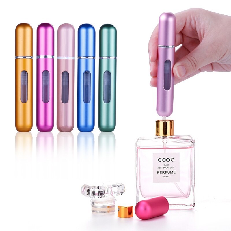 [Bisa Cod] Botol Parfum Parfume Mini Travel Botol Parfum Isi Ulang Refill Kosong Unik Pria Botol Semprot Parfum 5 ml