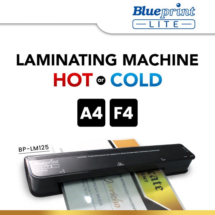 Blueprint Mesin Laminating Machine Hot Cold A4 F4 LM125