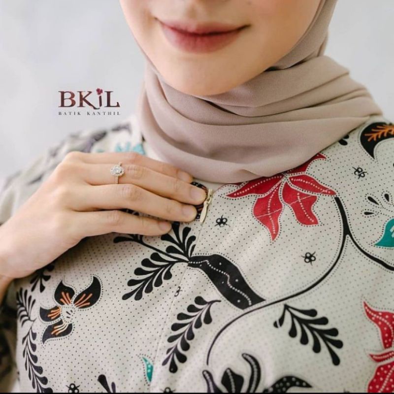 Batik wanita ASJ SA HRB026 Kenongo Kemeja Tosca Pendek-1