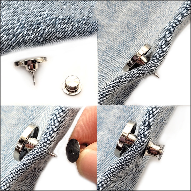 Waist Button Detachable Nail-free Button Elastic Concealed Button Adjustable Button Button