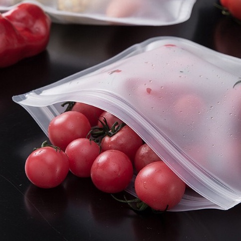 KPRO2 KKF Plastik Kulkas Penyimpanan Reusable Ziplock Quality Material EVA Berbahan Tebal Menjaga Kulitas Makanan termurah kekinian simple sederhanaSegar Plastic Silicone Food Bag Ziplock