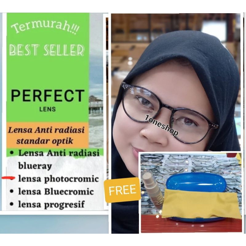 Paket Kacamata Lentur/ Kacamata 2126 silinder progresive bifokal photocromic blueray