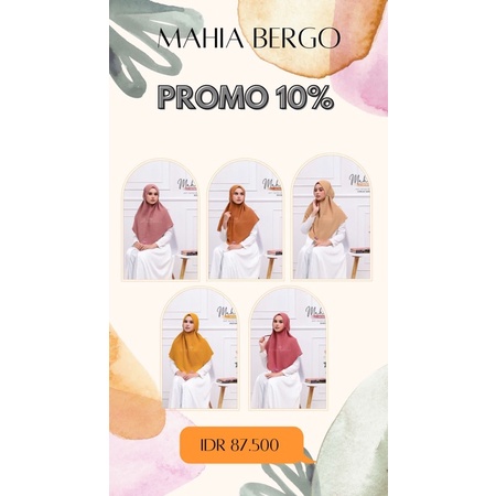 Diskon 10% Bergo Mahia By Alfasa Hijab