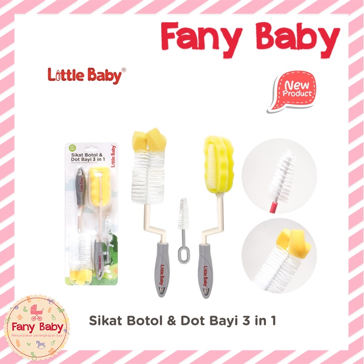 LITTLE BABY SIKAT BOTOL &amp; DOT BAYI 3 IN 1