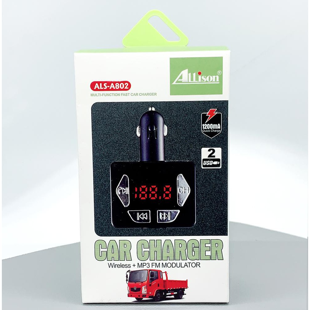 Allison ALS-A802 Bluetooth Car Charger Wireless + MP3 FM
