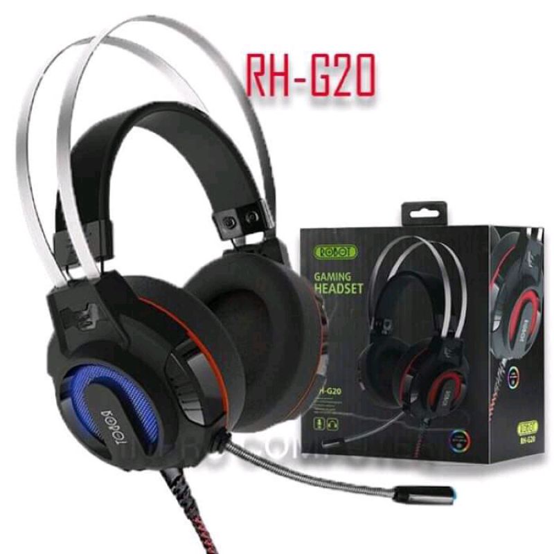 Headset Robot RH-G20 - Gaming Headphone dengan Kualitas Suara Maksimal dan Mikrofon Terintegrasi