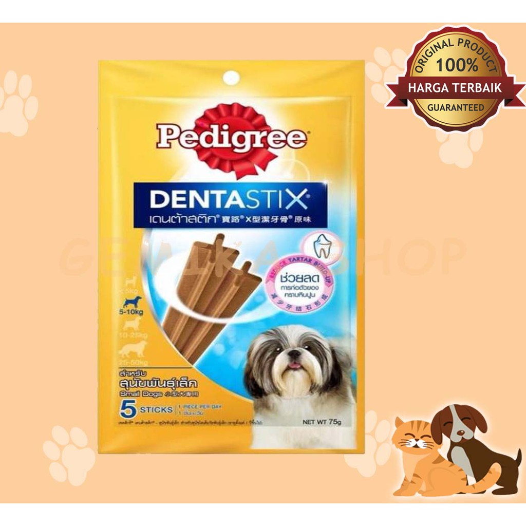 PEDIGREE DENTA STIX SMALL DOG ( 5-10 KG ) 75 GR - SNACK ANJING