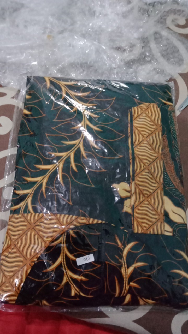Ms Gamis Batik Sriwedari Maxi Super Jumbo Xxxl Ld 120c. Resleting Belakang Katun Sogan Kombinasi