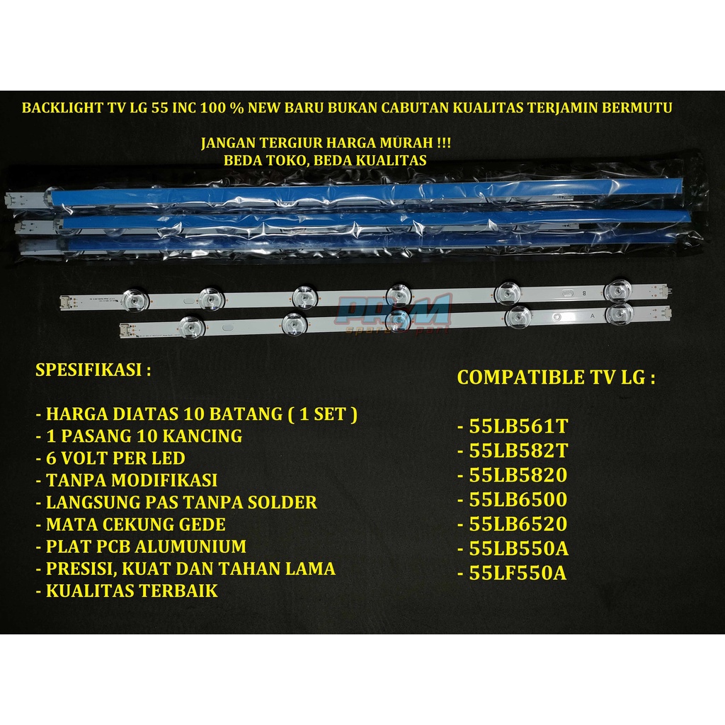 Backlight Led Tv LG 55 INC 55LB582T Lampu Tv LG BL 55LB582 T 55LB561 55LB582 55LB5820 55LB6500 55LB6