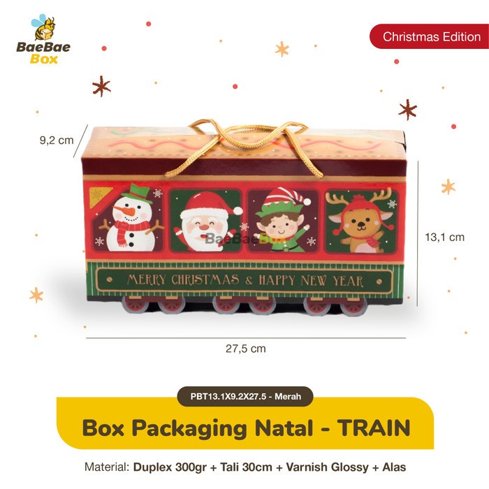 

(TERLARIS) PACK Box Packaging Natal Paperbag Dus Kemasan Toples - TRAIN