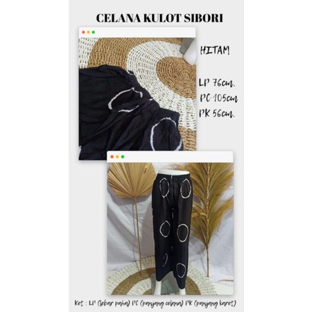 Celana Kulot Highwaist Sibori